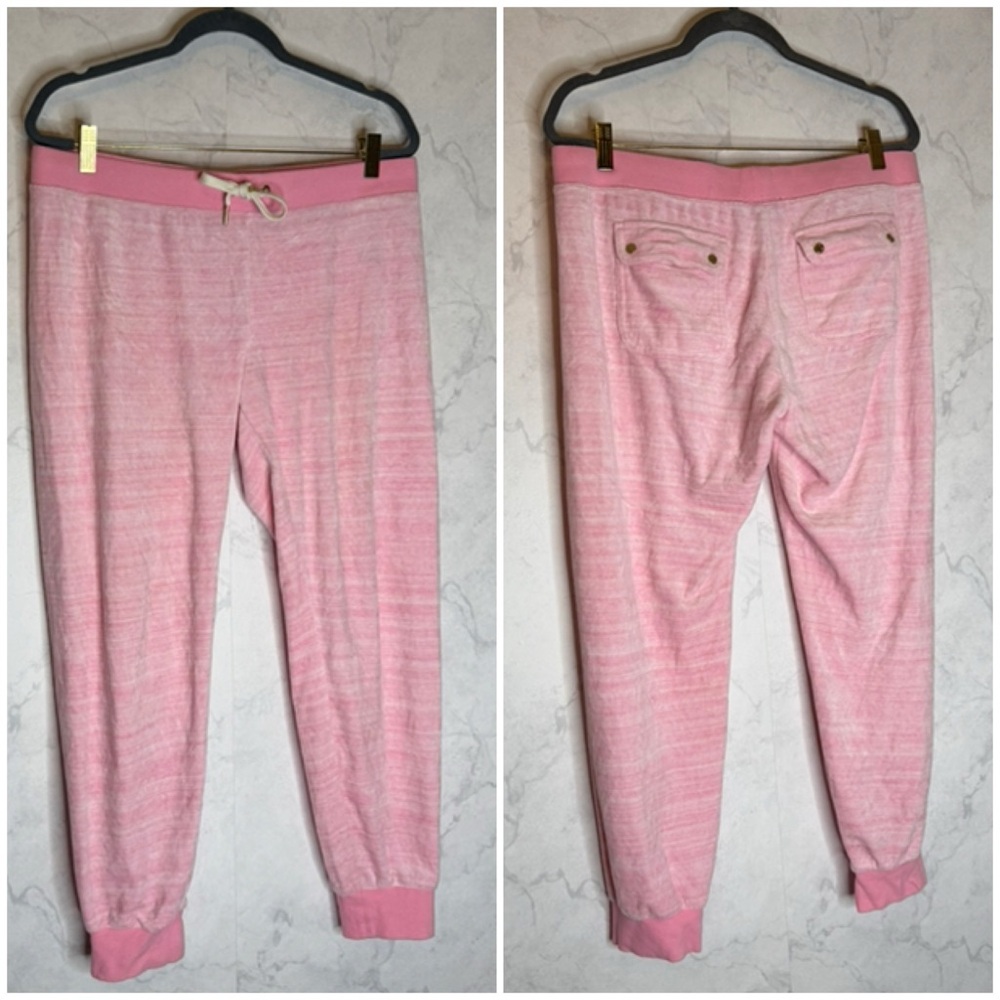 Y2K juicy couture pink velour track pants